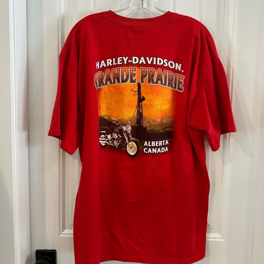 Harley-Davidson Red Alberta Graphic Tee Men’s XL